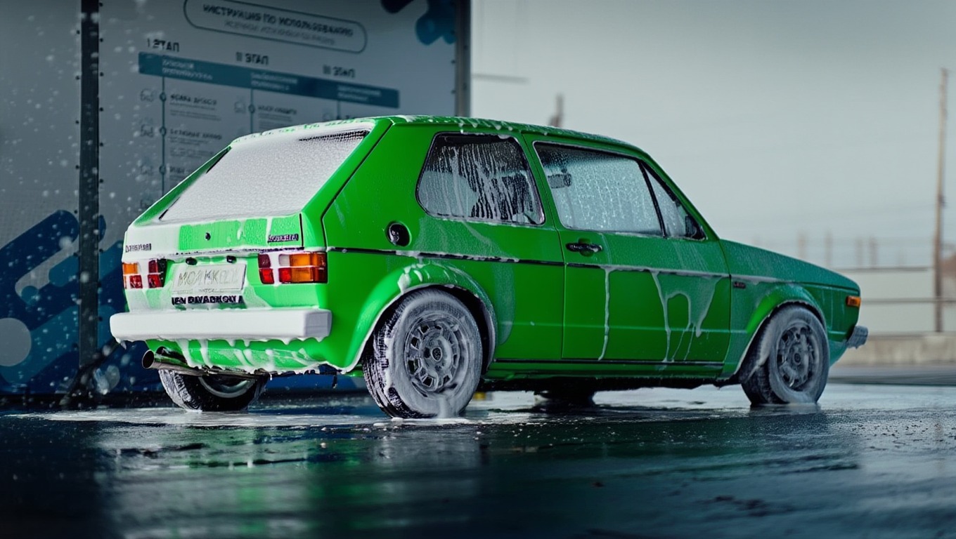 Оборудованная автомойка самообслуживания